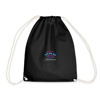 Die will nur schwimmen Schwimmbad Wassersport - Turnbeutel - Schwarz - Vorne