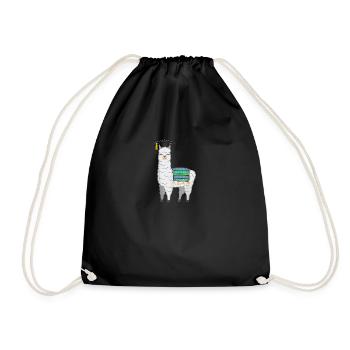 Drôle de lama avec graduation Hat School Graduation - Sac de sport léger - noir - Devant