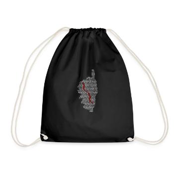 GR20 Grande Randonnée Corse trekking marche - Sac de sport léger - noir - Devant