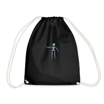skull bones - Drawstring Bag - black - Front