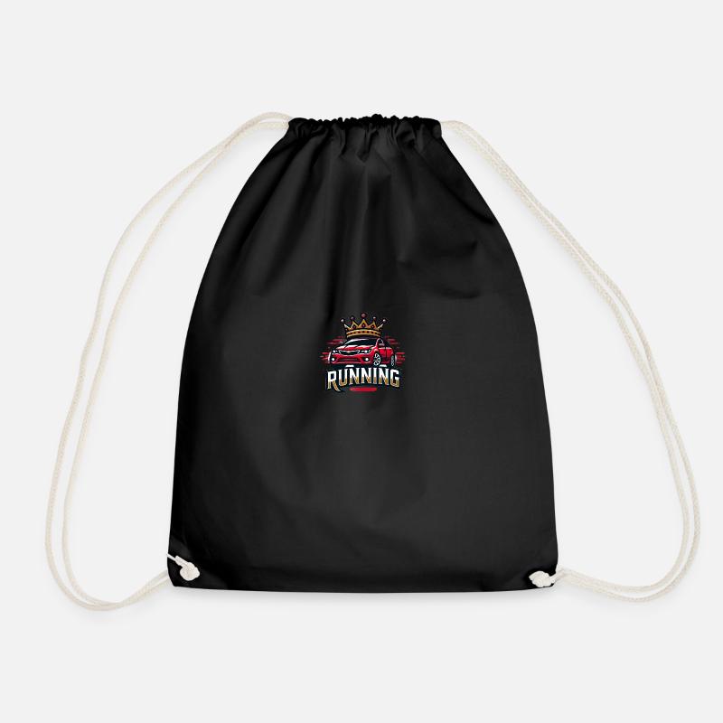 Running King - Drawstring Bag - black