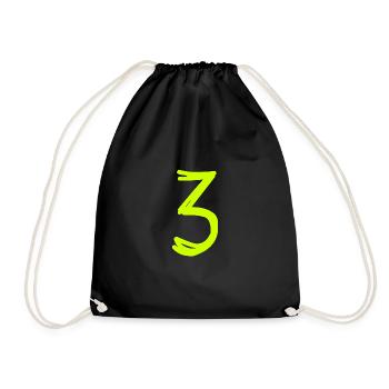 3 ANS. 3e ANNIVERSAIRE. ANNIVERSAIRE 3 ANS - Sac de sport léger - noir - Devant