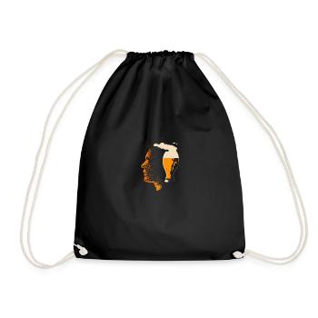 Verre de bière artisanale dans votre tête - Sac de sport léger - noir - Devant