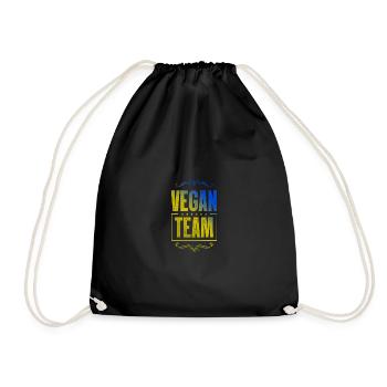 Vegan Crew - Drawstring Bag - black - Front