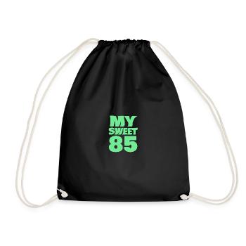 Sweet 85 - Drawstring Bag - black - Front