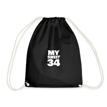 Age 34 - Drawstring Bag - black - Front