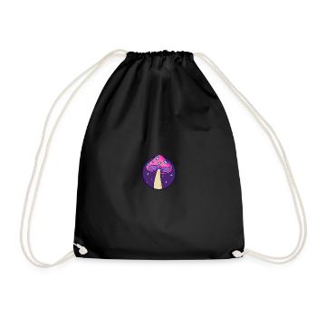 Magic Mushroom LSD Space Shroom Drug - Turnbeutel - Schwarz - Vorne