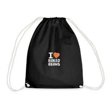 I Love Baked Beans - Turnbeutel - Schwarz - Vorne