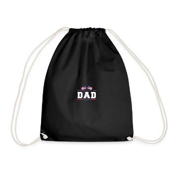 Fathers Day USA Flag Veteran Military Dad - Turnbeutel - Schwarz - Vorne