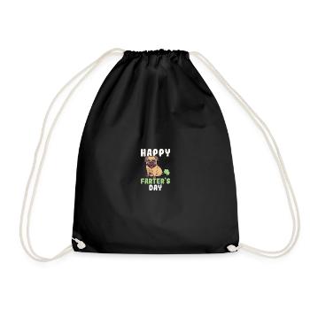 Funny Farter's Day Farting Pug Dog Fathers Day - Turnbeutel - Schwarz - Vorne
