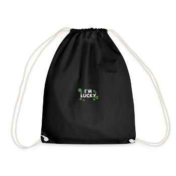 Shamrock St. Patrick's Day I'm Lucky - Turnbeutel - Schwarz - Vorne