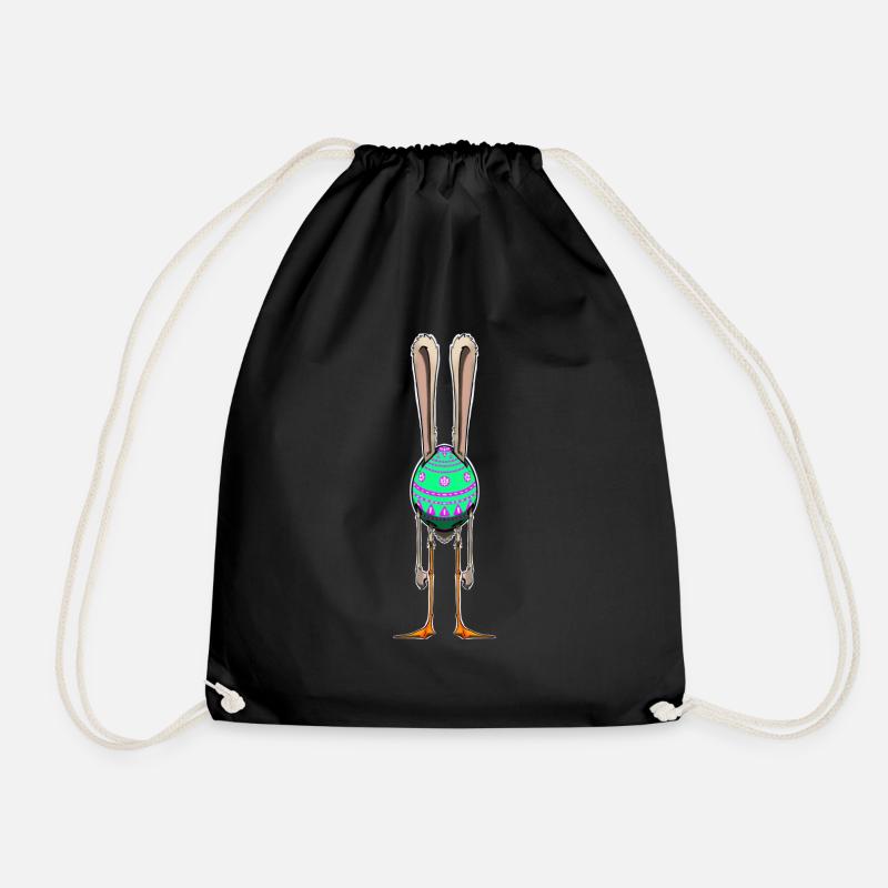 Osterhase - Turnbeutel - Schwarz