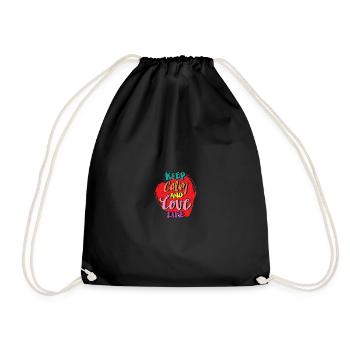 Reste calme Vie amoureuse Explosion de couleurs - Sac de sport léger - noir - Devant