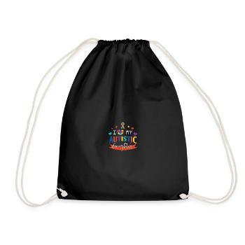 J’aime ma fille autiste autiste maman autiste - Sac de sport léger - noir - Devant