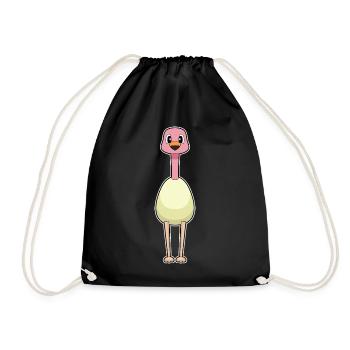Oeuf flamant rose - Sac de sport léger - noir - Devant