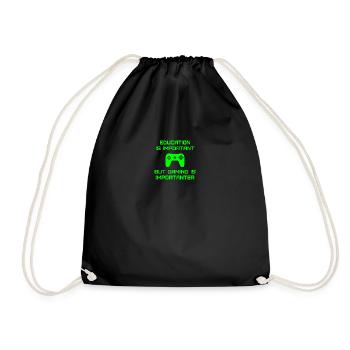 L'éducation est importante mais le jeu est important - Sac de sport léger - noir - Devant