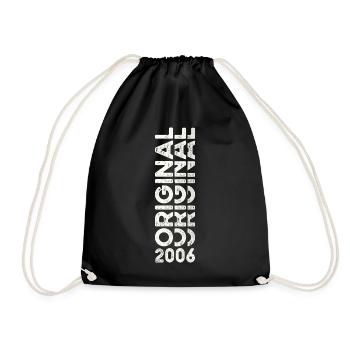 17th Birthday Man Woman Original Vintage 2006 - Drawstring Bag - black - Front