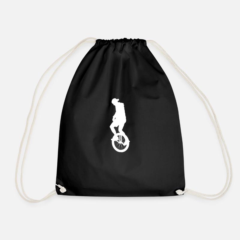 Unicycle - Drawstring Bag - black