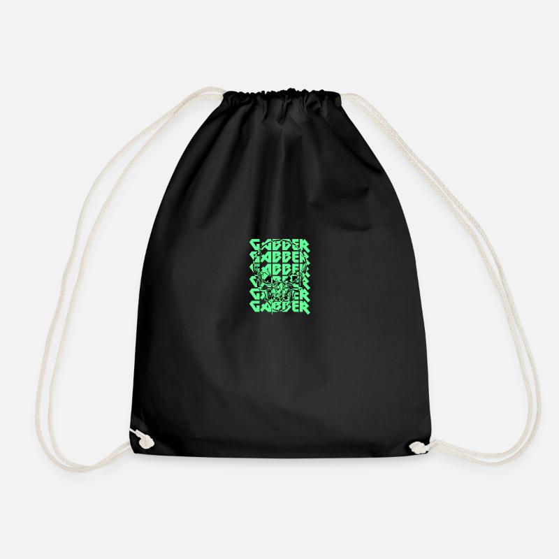 Gabber Gabba Hard-Tekk Schranz Techno Rave Raver - Drawstring Bag - black