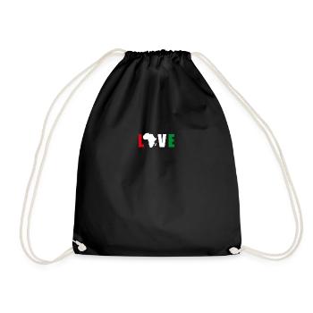 Love Africa - Drawstring Bag - black - Front
