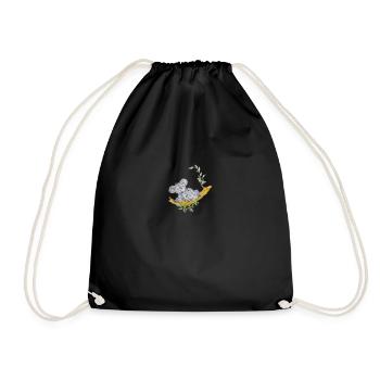 koalas tenderness - Drawstring Bag - black - Front