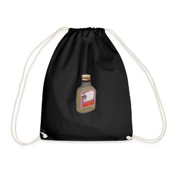Vodka bottle - Drawstring Bag - black - Front