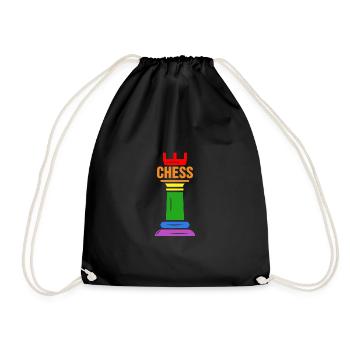 Chess Checkmate Chess Player "LGBT-Chess" - Drawstring Bag - black - Front