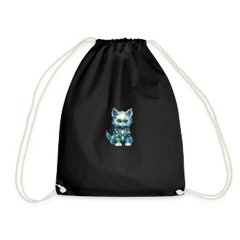 Pierre de naissance Chat Août - Sac de sport léger - noir - Devant