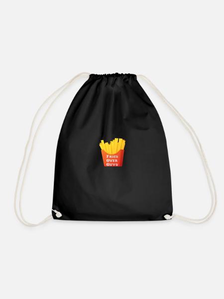 Pommes über typen Spruch Fast Food Mcdonalds Fett - Turnbeutel - Schwarz