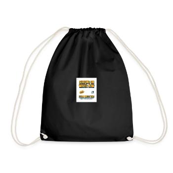 Cooles Surfing Logo - Turnbeutel - Schwarz - Vorne