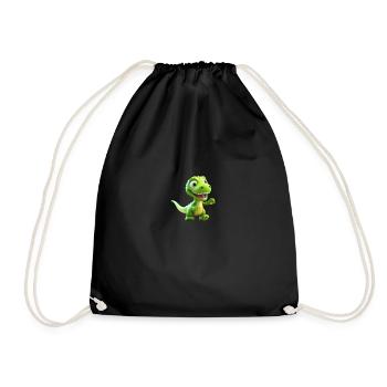 Tinysaure - Drawstring Bag - black - Front
