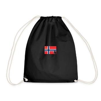 Drapeau marin Norvège - Sac de sport léger - noir - Devant