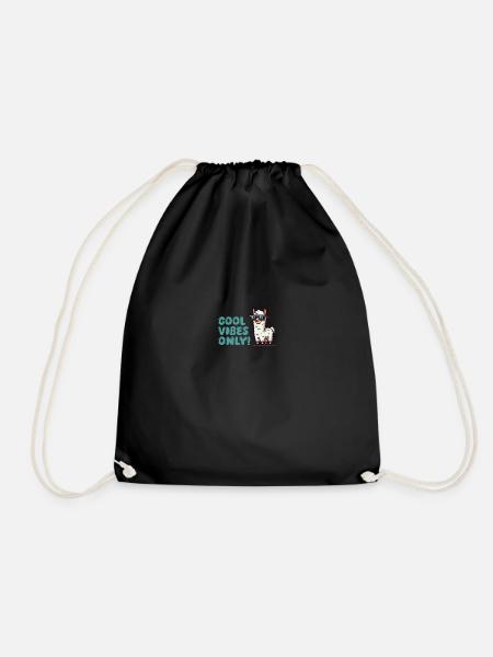 lama sonnenbrille cool - Turnbeutel - Schwarz