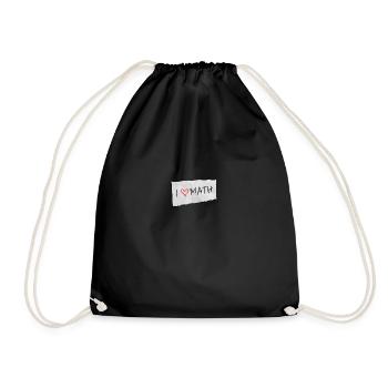 I love math - Drawstring Bag - black - Front