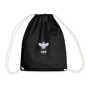Purple Pastel Bee Elated Bee Be Elated - Drawstring Bag - black - Front