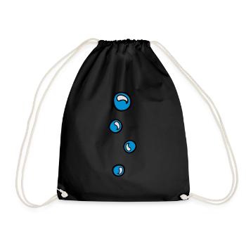soap bubble ball ball ball - Drawstring Bag - black - Front