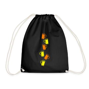 Icône de bière chope de bière - Sac de sport léger - noir - Devant