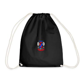 Congenital heart defect CHD consciousness - Drawstring Bag - black - Front