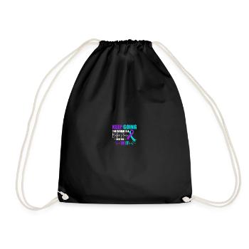 Sunflower Suicide Prevention Suicide Education - Drawstring Bag - black - Front