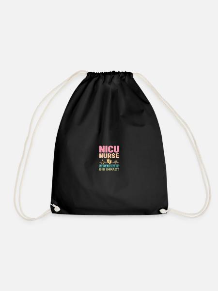 NICU-Schwester - Turnbeutel - Schwarz