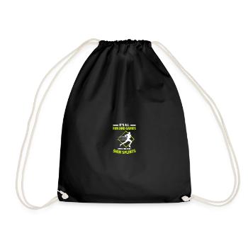 Cross-country skiers Cross-country skiing - Drawstring Bag - black - Front
