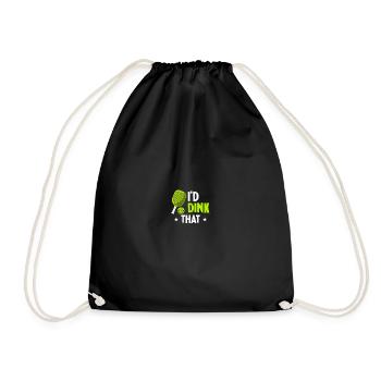 Pickle Ball Pickleball Kitchen - Drawstring Bag - black - Front