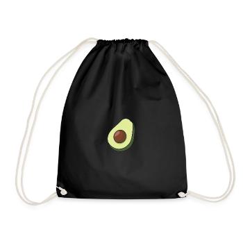 Avocado - Turnbeutel - Schwarz - Vorne