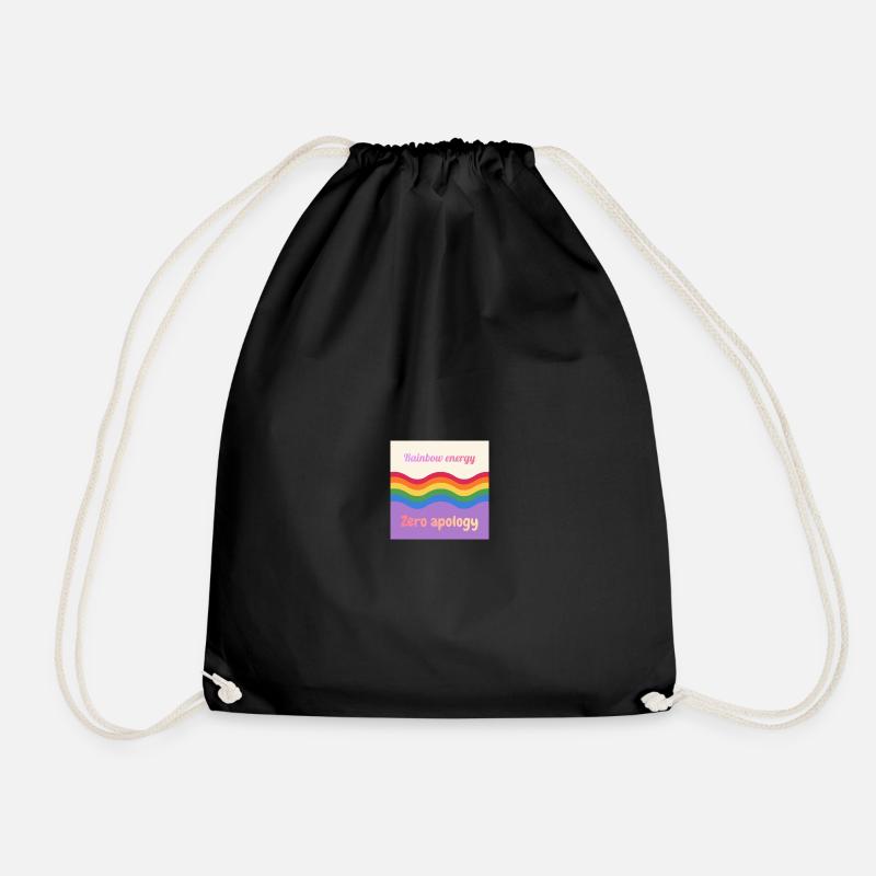 Rainbow Energy - Drawstring Bag - black