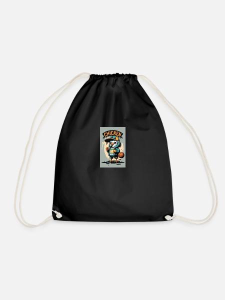 Cool Chicken - Drawstring Bag - black
