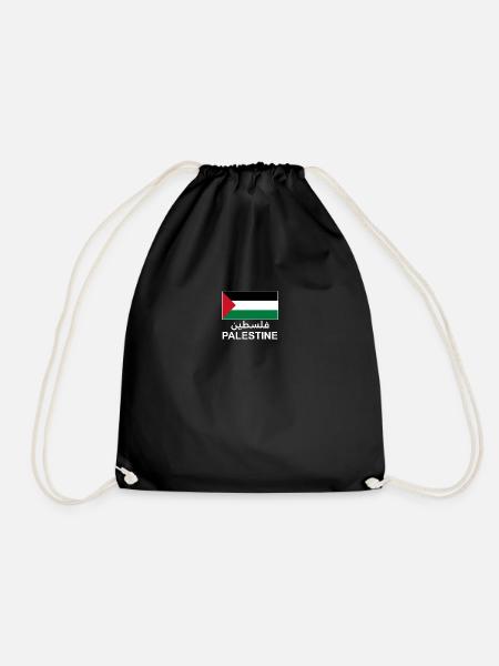 Palestine - Drawstring Bag - black
