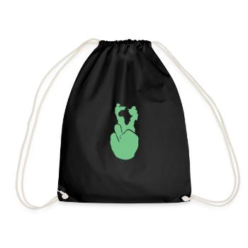 Fight+Peace - Drawstring Bag - black - Front