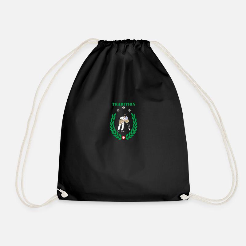Wrestlers wield tradition - Drawstring Bag - black