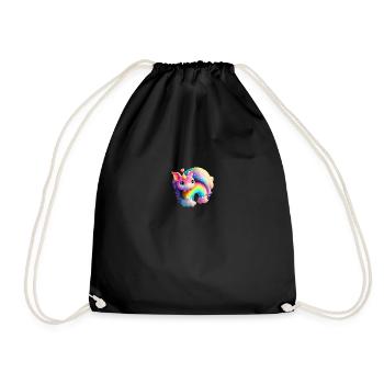 Rainbow - Drawstring Bag - black - Front