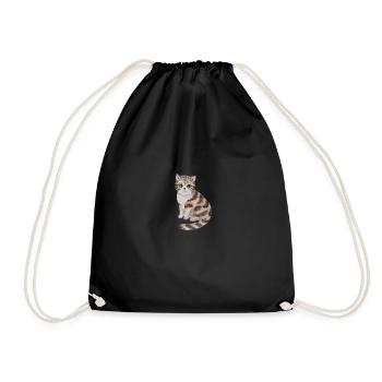 Süße Katze - Turnbeutel - Schwarz - Vorne